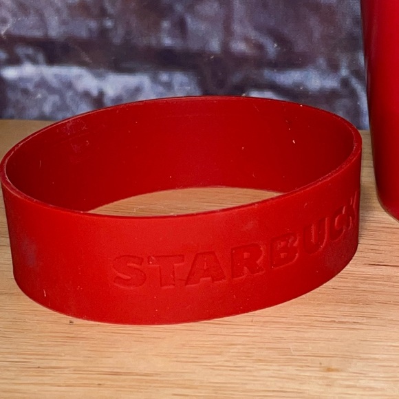 Starbucks Ceramic Red Writable Travel Mug Tumbler Coffee Cup Lid 12oz NWT - Picture 2 of 11